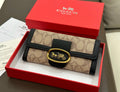 Coach Georgie Slim Flap Wallet Signature Canvas (Light Khaki / Black)