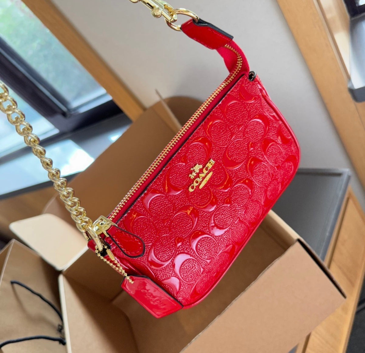 Coach Nolita 19 In Signature Patent Leather