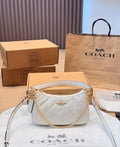 Coach Teri Shoulder Bag With Signature Quilting (Chalk / White)