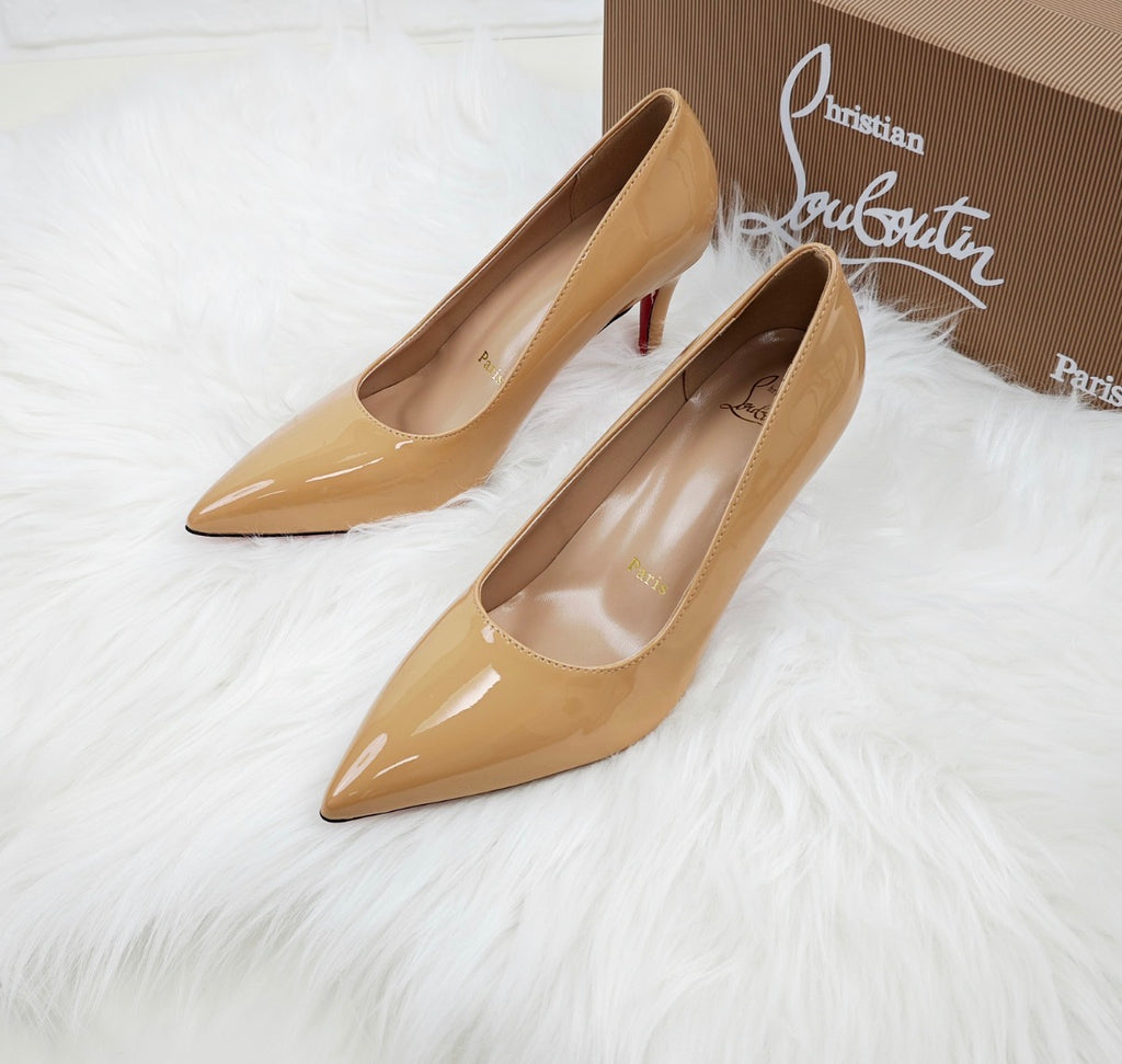 Christian Louboutin Kate Patent Leather Pumps Red Bottoms