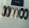 Coach Clip Low Top Sneakers Signature Canvas Monogram