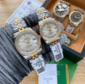 Silver & Gold Diamond Luxury Watch